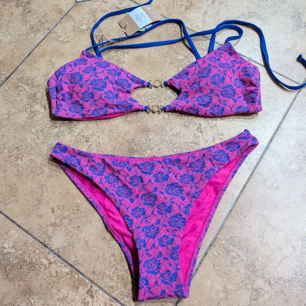 Samiol / NWT / Large / Pink and blue bikini set